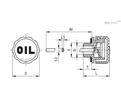 Крышка сапуна SFP.57-1¼+a-C9 (54411-C9) ELESA+GANTER