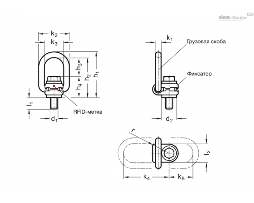Грузовая петля GN 586.1-M8 ELESA+GANTER