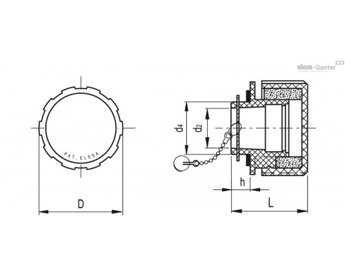 Крышка сапуна SFN.70-BA+F-C9-N (54731-C9-N) ELESA+GANTER