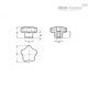 Лепестковая ручка GN 5336-60-M12-D-MT ELESA+GANTER