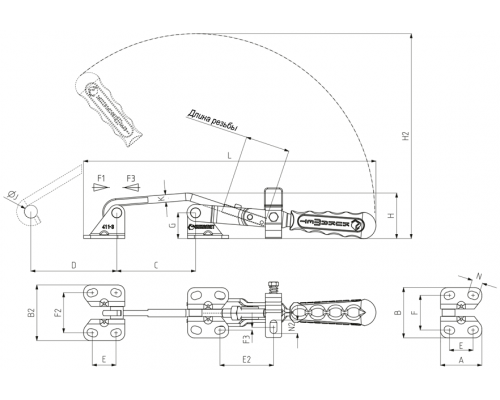 Защелка 411-3-L Kukamet