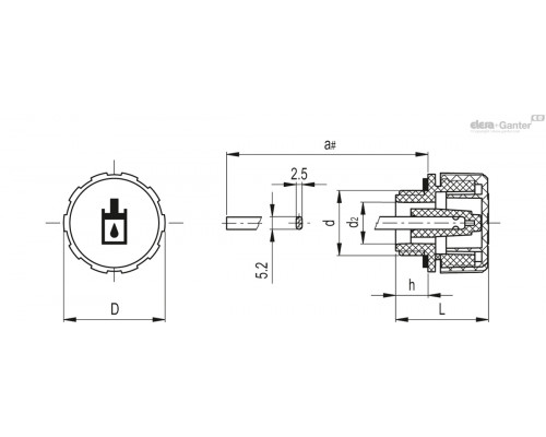 Крышка сапуна SFX.57-1¼+a (53722) ELESA+GANTER