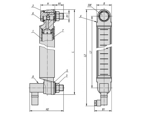Маслоуказатель K1429.1400 Kipp