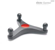 Трехлопастный маховик EYK.275+EBS A-20-C6 (208111-C6) ELESA+GANTER