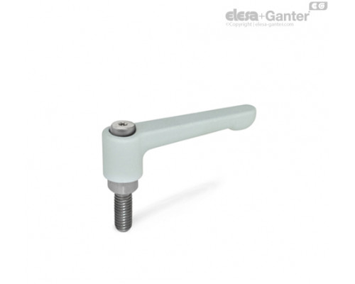 Плоская регулируемая ручка рычажного типа GN 302.1-78-M12-50-SR ELESA+GANTER