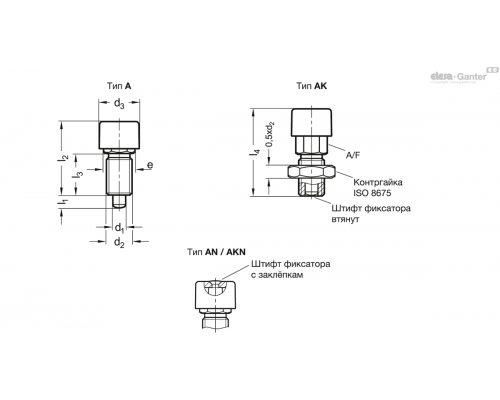Пружинный стопор GN 514-6-AKN-A4 ELESA+GANTER