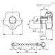 Лепестковая поворотная ручка VCT.40 B-M8-LP-C9 (69594-C9) ELESA+GANTER