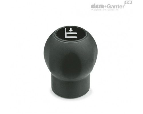 Грибовидная лепестковая ручка EBK.43 B-M8-H-SOFT (245104) ELESA+GANTER