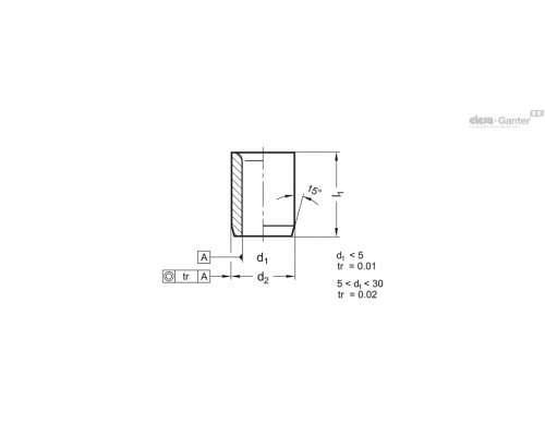 Направляющая втулка DIN 179-B1,1-6-A ELESA+GANTER