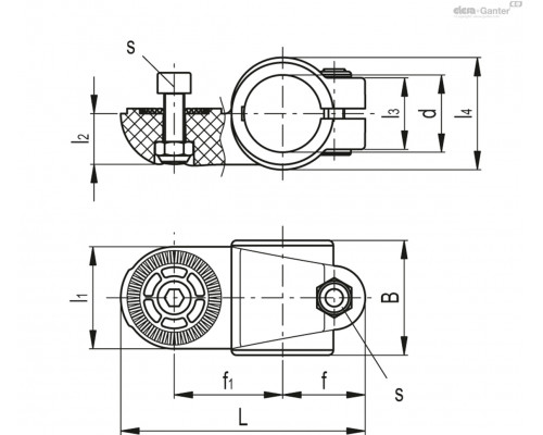 Зажим TCC-TP-18-E-C9 (600311-C9) ELESA+GANTER