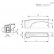 Плоская ручка рычажного типа ERFW.44 N-6-C1 (232311-C1) ELESA+GANTER