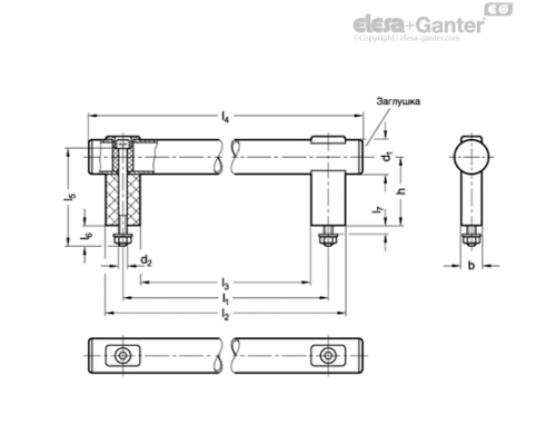 Трубчатая ручка GN 666.1-30-500-NG ELESA+GANTER