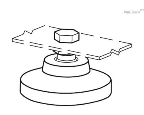 Регулируемая опора LS.A-25-14+SJF-M8 (300177) ELESA+GANTER