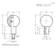 Шарообразная ручка GN 319.5-50-M12-A ELESA+GANTER