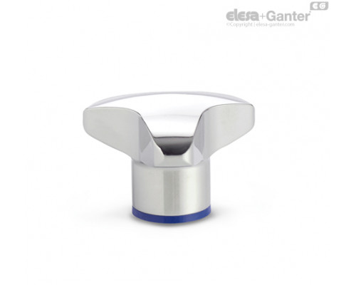 Трёхлепестковая ручка GN 5445-40-M8-PL-H ELESA+GANTER
