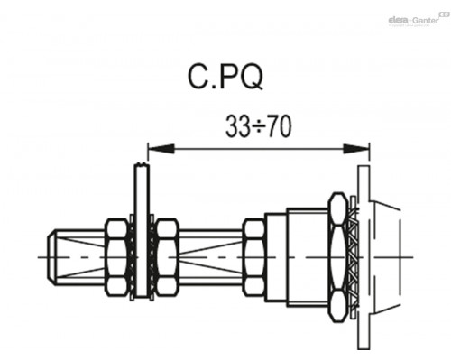 Задвижка CMLX.36-30 (421233) ELESA+GANTER