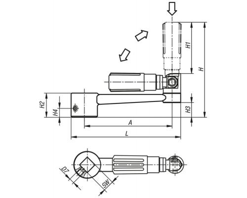 Рукоятка K0998.23146 Kipp