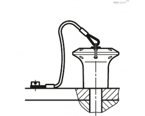 Удерживающий трос CV-T-A-P-18-500 (76236) ELESA+GANTER