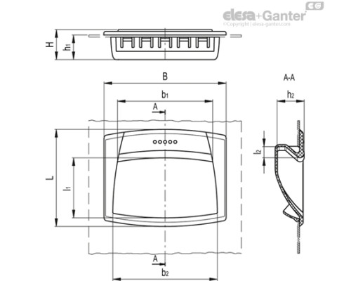 Ручка-купе EPR.90-PF-C1 (261051-C1) ELESA+GANTER