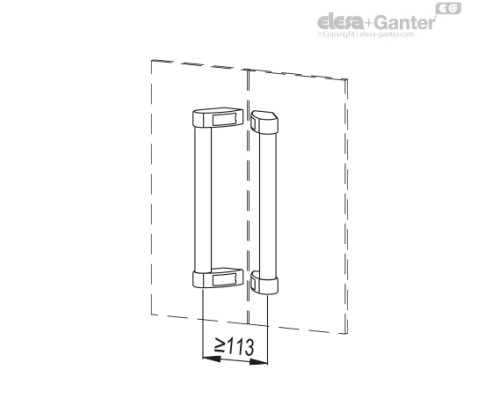 Выносная трубчатая ручка M.1053 P/30-495-SST (36937) ELESA+GANTER