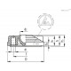 Основание для опор LV.F-100-14-ESD-C (301341-ESD) ELESA+GANTER