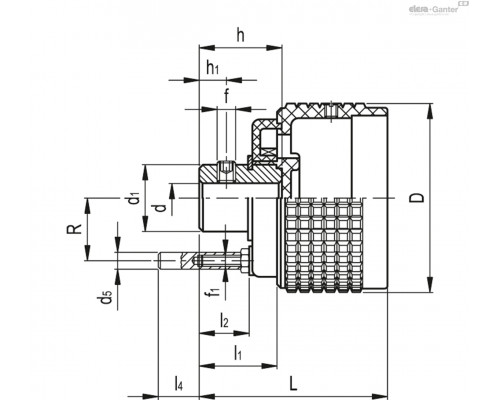 Ручка с накаткой MBT.80-PXX2 A-10 (CE.30052-R) ELESA+GANTER