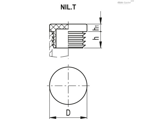 Заглушка NIL.T-22-C34 (435022-C34) ELESA+GANTER