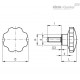 Лепестковая поворотная ручка VH.153/54 p-M10x30 (73351) ELESA+GANTER