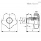Лепестковая ручка с функцией защиты VCTS-Z-50-SST-M8 (169662) ELESA+GANTER