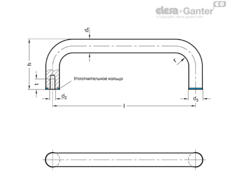 П-образная ручка GN 429-A4-12-160-MT-E ELESA+GANTER
