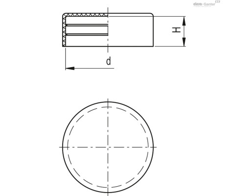 Предохранительный колпачок NCT.25.4 (437505) ELESA+GANTER