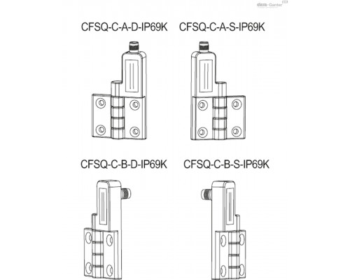 Петля CFSQ.60-SH-6-C-A-D-IP69K (427011-IP69K) ELESA+GANTER