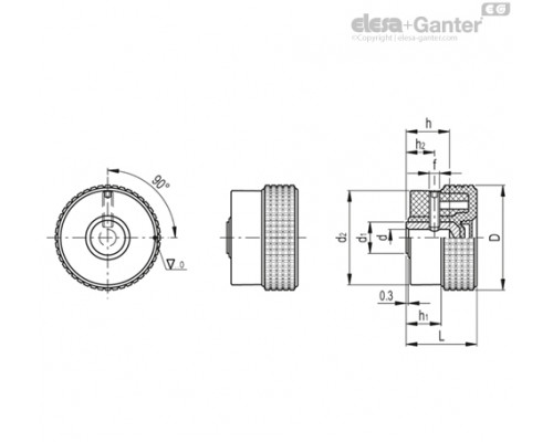Ручка управления MBR.30 B-6+C-C9 (34821-C9) ELESA+GANTER