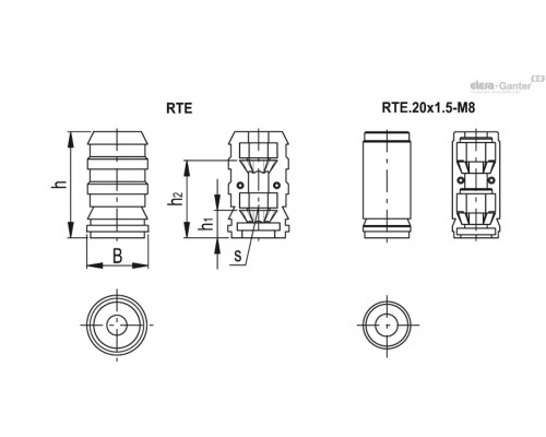 Соединитель RTE.30x1.5-M10 (430355) ELESA+GANTER