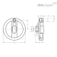 Маховик с откидной ручкой GN 322.7-200-B18-R ELESA+GANTER