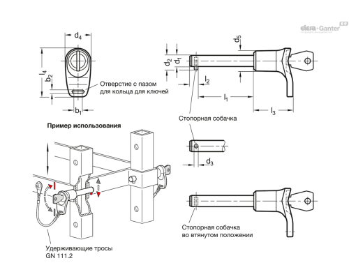 Установочный штифт GN 314-10-40-L-SU-NI ELESA+GANTER