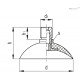 Вакуумная присоска VVI-60-G1/8-T-S (VV.54024) ELESA+GANTER