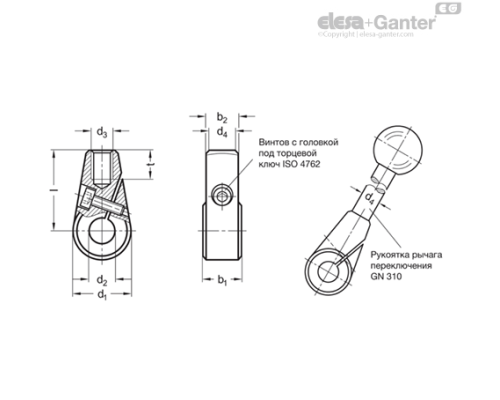 Разрезная муфта GN 150.5-32-B14 ELESA+GANTER Разрезная муфта GN 150.5-32-B14 ELESA+GANTER