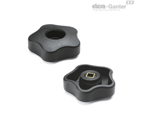 Укороченная лепестковая ручка VCRT.40 N-6x6 (169001) ELESA+GANTER