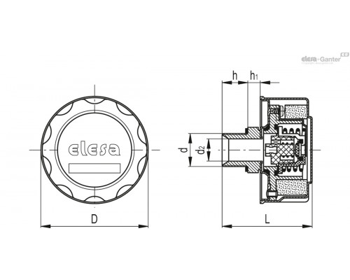 Крышка сапуна SMW.80-3/4-F40-350mb (156983) ELESA+GANTER