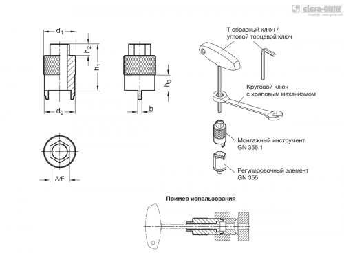 Монтажный инструмент GN 355.1-24 ELESA+GANTER