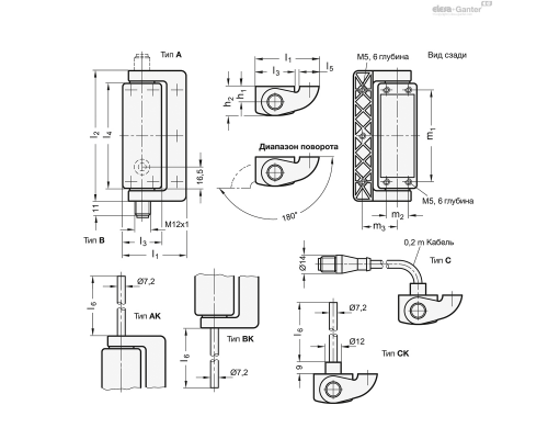 Петля GN 139.1-79-101-CK-5 ELESA+GANTER