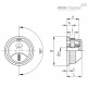 Ручка управления MI.404/45 N-8 (66855) ELESA+GANTER