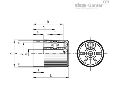 Ручка управления IZP.30 N-8 (31111) ELESA+GANTER