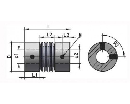 Муфта сильфонная BFD-2534-05-05 SMTECH