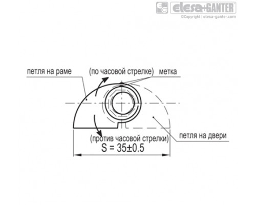 Петля CFO.65 EH-5-C9 (426211-C9) ELESA+GANTER