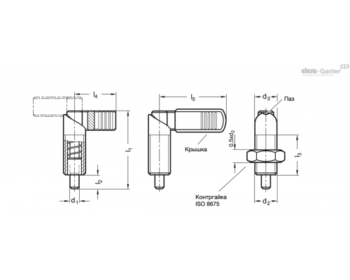 Рычажные фиксаторы GN 612-6-M16x1,5-A ELESA+GANTER