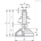 Регулируемая опора LV.A-60-14-AS-STP-M8x44 (307123) ELESA+GANTER