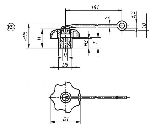 Ручка K0154.610 Kipp