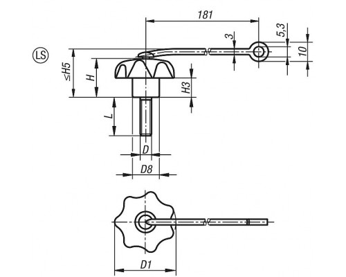Ручка K0154.610 Kipp